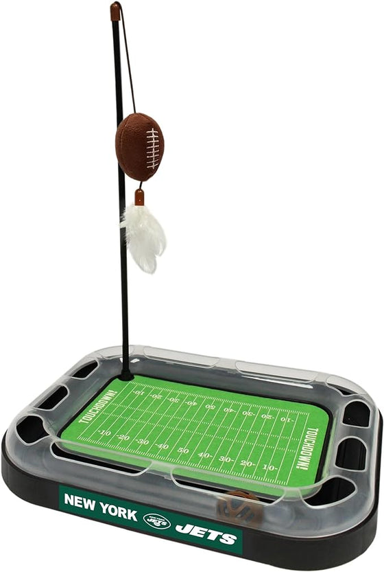 New York Jets Football Field Cat Scratcher Toy