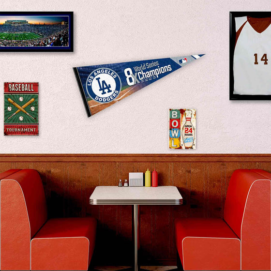 WinCraft Los Angeles Dodgers 8 Time World Champions Soft Felt Pennant