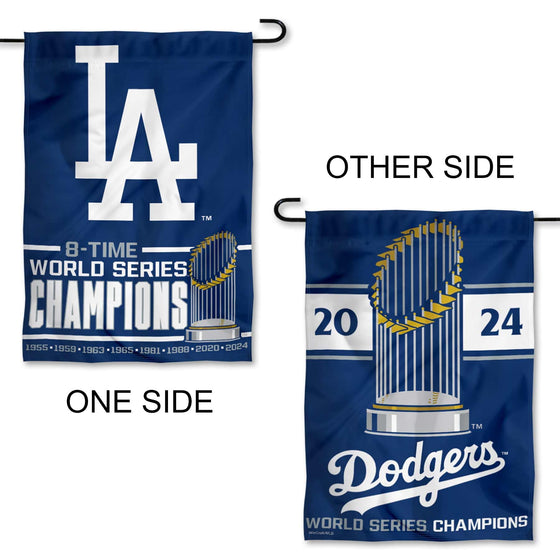 WinCraft Los Angeles Dodgers 2024 World Champions Double Sided Garden Flag