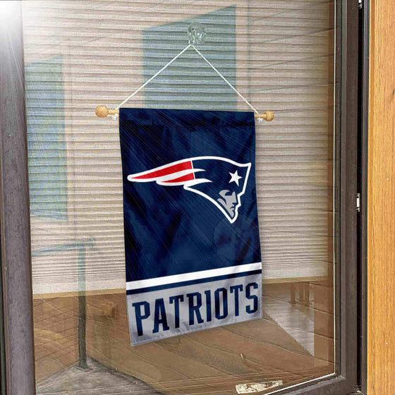 New England Patriots Banner Window Wall Hanging Flag with Suction Cup