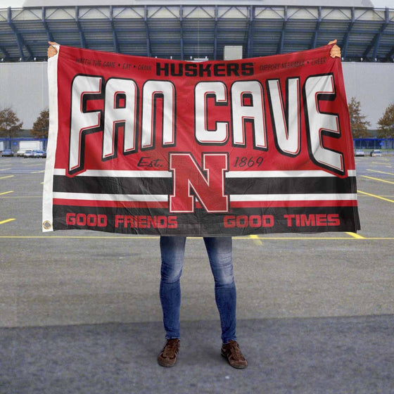 Nebraska Cornhuskers Fan Man Cave Banner Flag