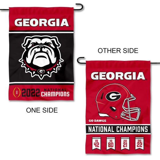 Georgia Bulldogs 2022 College Football National Champions Double Sided Garden Banner Flag