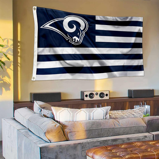 WinCraft Los Angeles Rams Nation Americana Flag Outdoor Indoor 3x5 Foot Banner