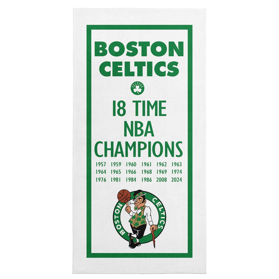 Northwest NBA Boston Celtics NBA Champions 2024 Beach Towel, 30" x 60", Lucky