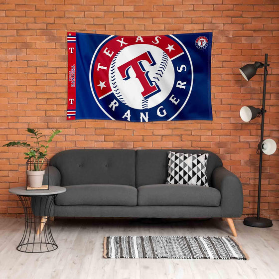 WinCraft Texas Rangers Printed Header Flag 3x5 Banner