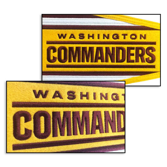 WinCraft Washington Commanders Embroidered and Sewn Pennant