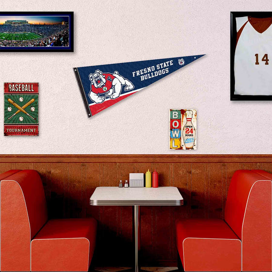 College Flags & Banners Co. Fresno State Bulldogs Pennant Flag and Wall Tack Mount Pads