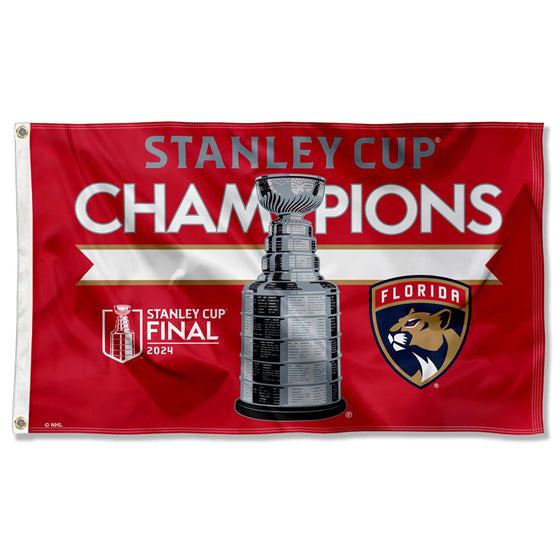 WinCraft Florida Panthers 2024 Stanley Cup Champions Banner Flag