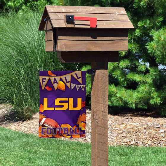 College Flags & Banners Co. Louisiana State LSU Tigers Fall Leaves Football Season Garden Yard Flag