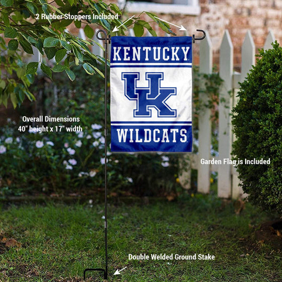 College Flags & Banners Co. Kentucky Wildcats Garden Flag with Stand Holder