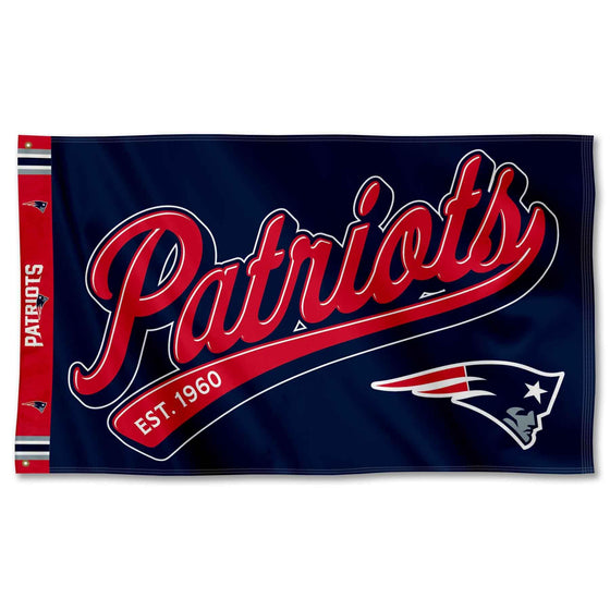 WinCraft New England Patriots Script Logo Premium Flag