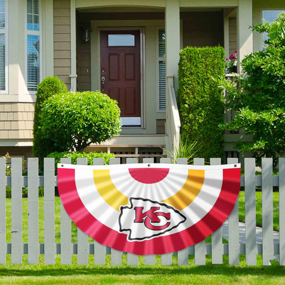 WinCraft Kansas City Chiefs Bunting Pleated Fan Banners