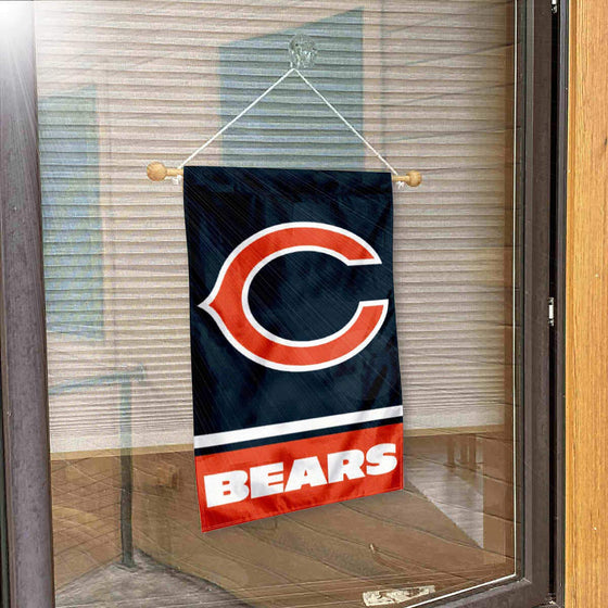 Chicago Bears C Logo Banner Window Wall Hanging Flag with Suction Cup