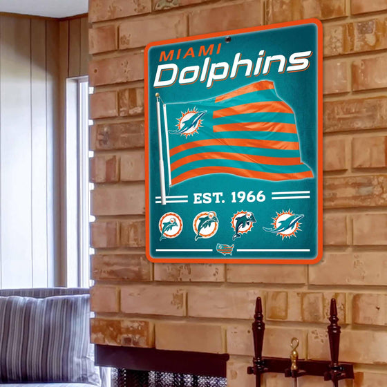 WinCraft Miami Dolphins Americana Banner Flag Sign