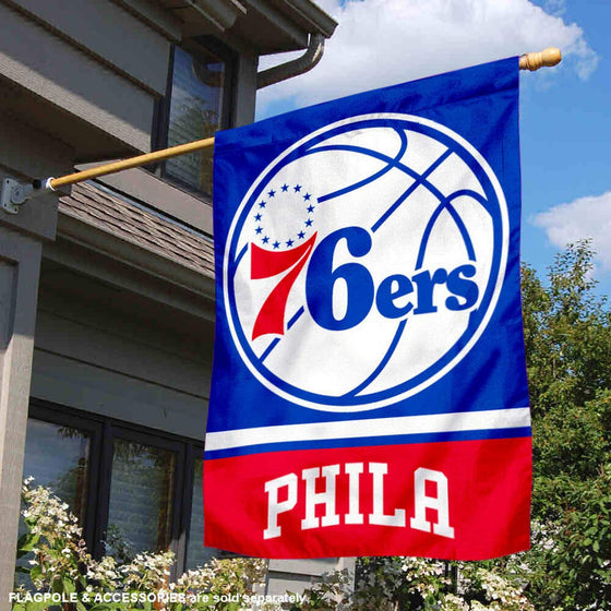 WinCraft Philadelphia 76ers Two Ply and Double Sided House Flag