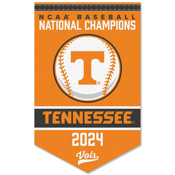 Tennessee Volunteers College Baseball CWS National Champions 2024 Banner