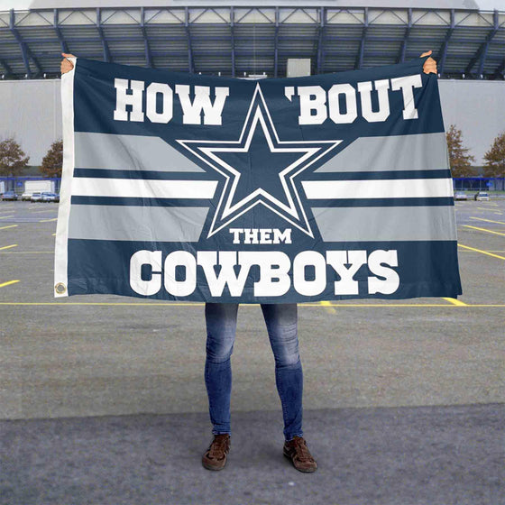 WinCraft Dallas Cowboys How Bout Them Cowboys Flag Outdoor Indoor 3x5 Foot Banner