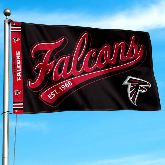 WinCraft Atlanta Falcons Script Logo Premium Flag