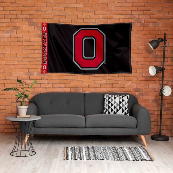 College Flags & Banners Co. Ohio State Buckeyes Printed Header 3x5 Foot Banner Flag