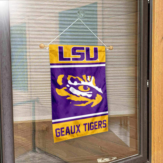 College Flags & Banners Co. Louisiana State LSU Tigers Window Wall Banner Hanging Flag with Suction Cup