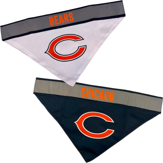 Chicago Bears Reflective Reversible Bandana Pets First