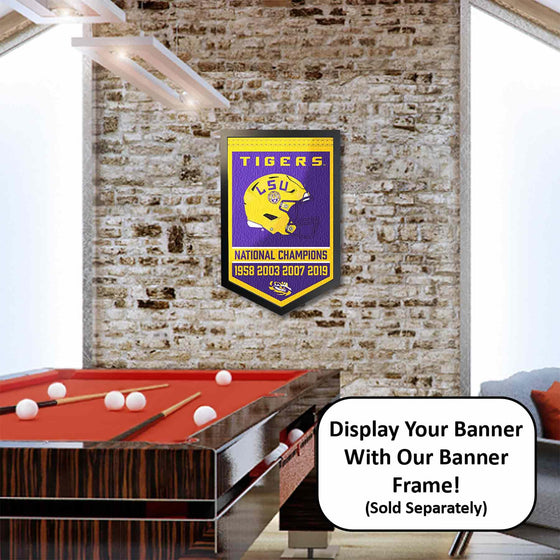 Louisiana State LSU Tigers 4 Time 4X Football National Champions Banner