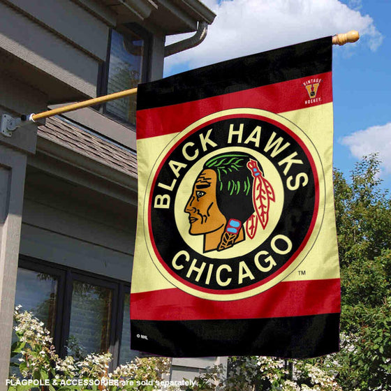 WinCraft Chicago Blackhawks Vintage Retro Two Sided House Flag