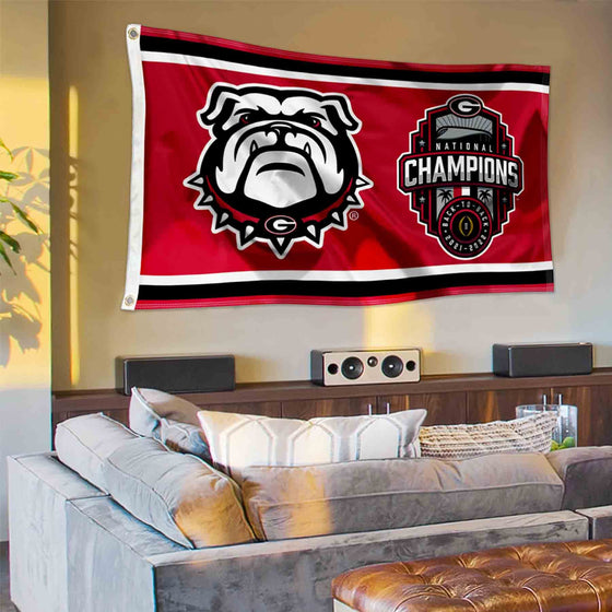 Georgia Bulldogs 2022 College Football National Champions Banner Flag