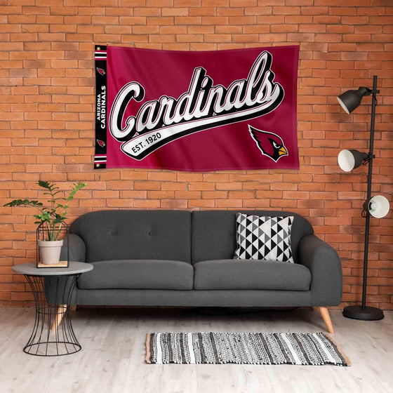 WinCraft Arizona Cardinals Script Logo Premium Flag