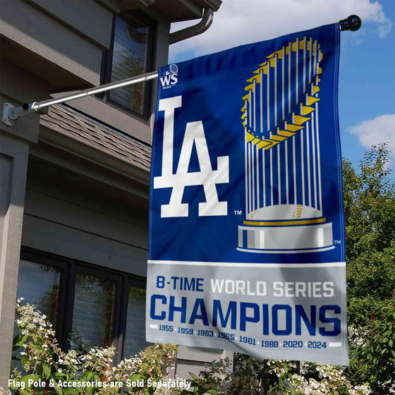 WinCraft Los Angeles Dodgers 2024 8 Time World Champions Series House Banner Flag