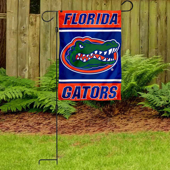 College Flags & Banners Co. Florida Gators Garden Banner Flag with Flag Pole Stand Set