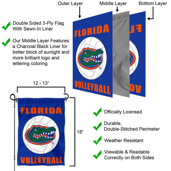 Florida Gators Volleyball Garden Flag and Yard Banner