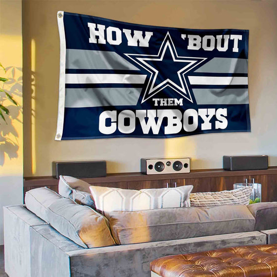 WinCraft Dallas Cowboys How Bout Them Cowboys Flag Outdoor Indoor 3x5 Foot Banner