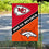 WinCraft House Divided Chiefs and Broncos Double Sided Garden Flag