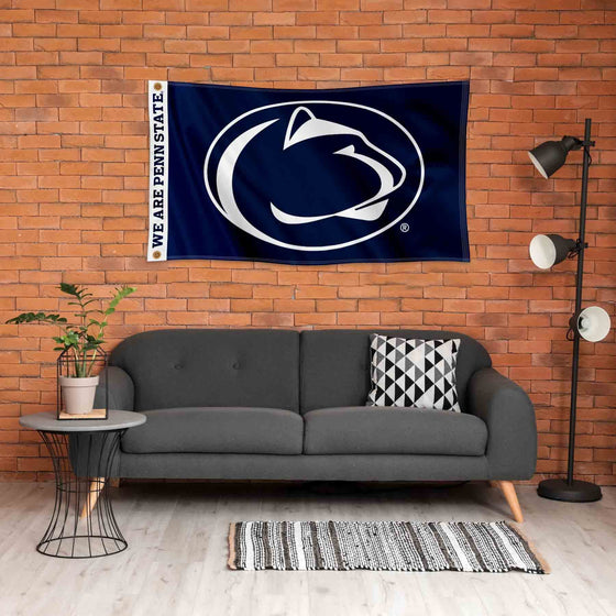 College Flags & Banners Co. Penn State Nittany Lions Printed Header 3x5 Foot Banner Flag