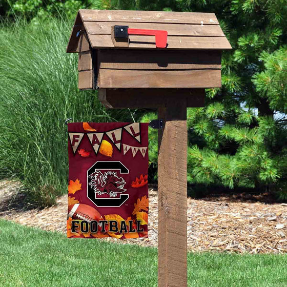 College Flags & Banners Co. South Carolina Gamecocks Fall Leaves Football Season Garden Yard Flag