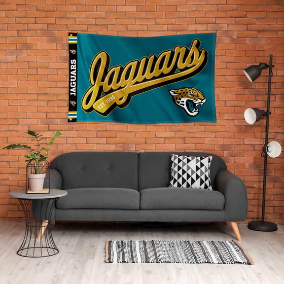 WinCraft Jacksonville Jaguars Script Logo Premium Flag