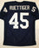 Rudy Ruettiger Never Quit Signed/Autographed Navy Blue Jersey- JSA Auth