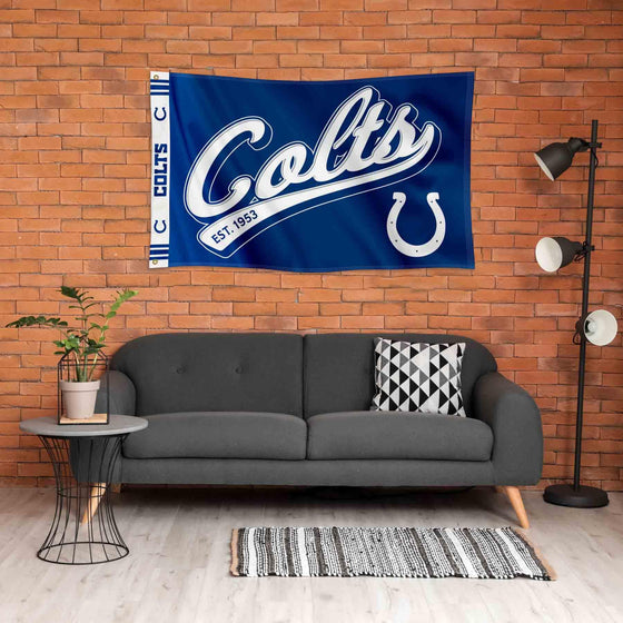 WinCraft Indianapolis Colts Script Logo Premium Flag