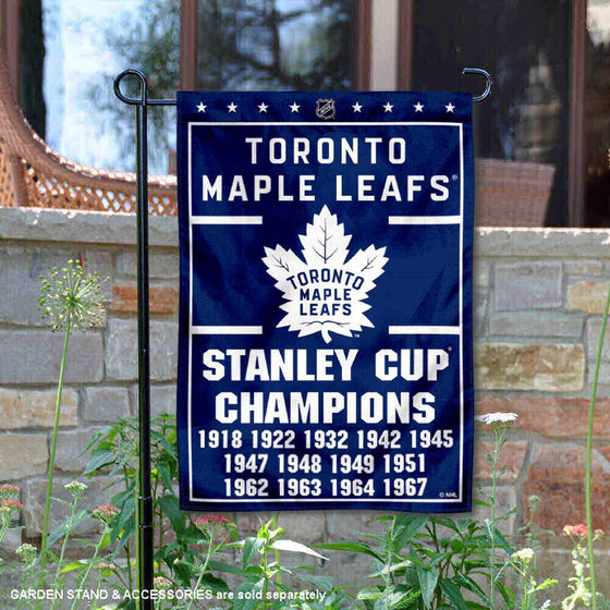 WinCraft Toronto Maple Leafs 13 Time Stanley Cup Champions Double Sided Garden Flag