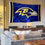 Baltimore Ravens Logo Banner and Tapestry Wall Tack Pads