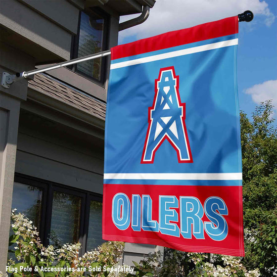 WinCraft Tennessee Titans Houston Oilers Retro Double Sided Banner Flag