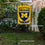 College Flags & Banners Co. Michigan Wolverines Double Sided Shield Logo Garden Flag and USA Flag Stand Pole Holder Set