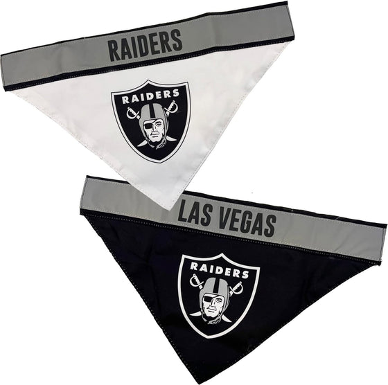 Las Vegas Raiders NFL  Reflective Reversible Bandana Pets First