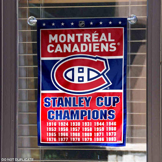 WinCraft Montreal Canadiens 24 Time Stanley Cup Champions Double Sided Garden Flag