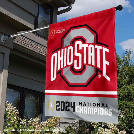 Ohio State Buckeyes Champions 2024 House Banner Flag