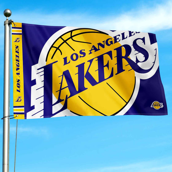 WinCraft Los Angeles Lakers Printed Header 3x5 Premium Banner Flag