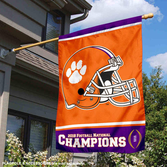 Clemson Tigers 2018 Football National Champions House Flag Banner