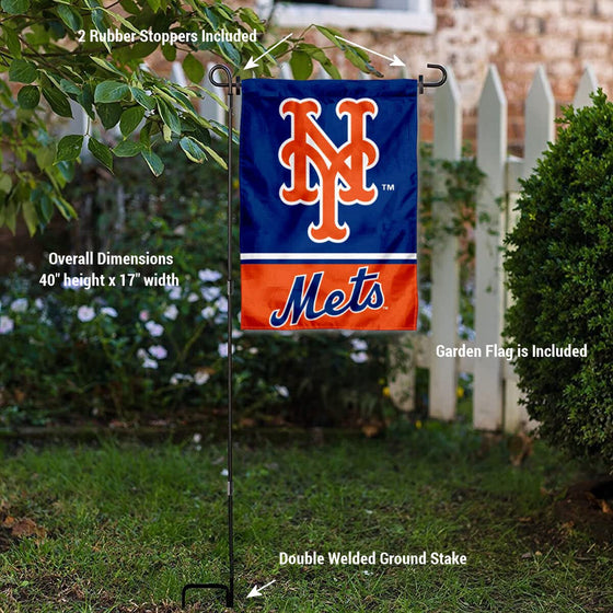 WinCraft New York Mets Garden Flag with Stand Holder