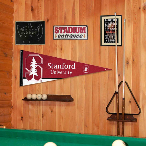 College Flags & Banners Co. Stanford Cardinal Pennant Flag and Wall Tack Mount Pads